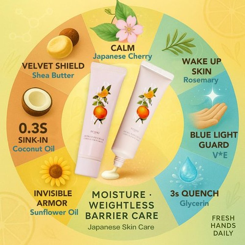 Demiki Shea Butter Hand Cream - Nourishing Moisturizer for Dry Hands | Travel Size 2pcs (50g Each)