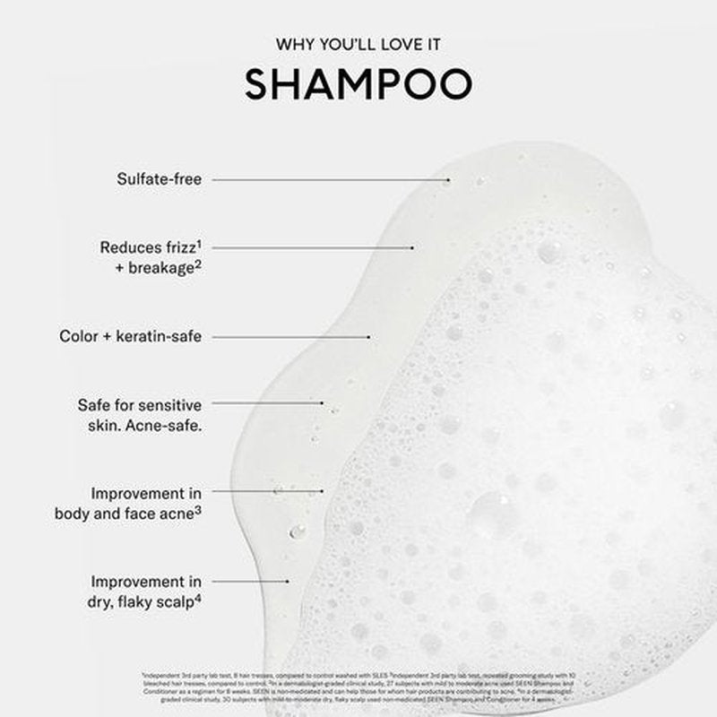 SEEN Shampoo Eco-Refill - Non-Comedogenic Formula for Sensitive, Eczema & Acne-Prone Skin | Scented