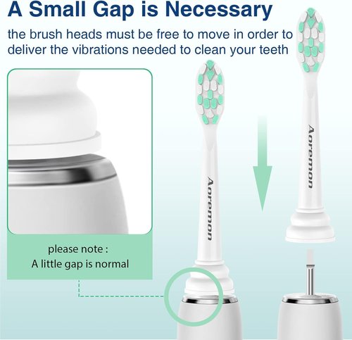 Aoremon Replacement Brush Heads for Philips Sonicare C2 & C1 - 10 Pack Compatible Click-On Electric Toothbrush