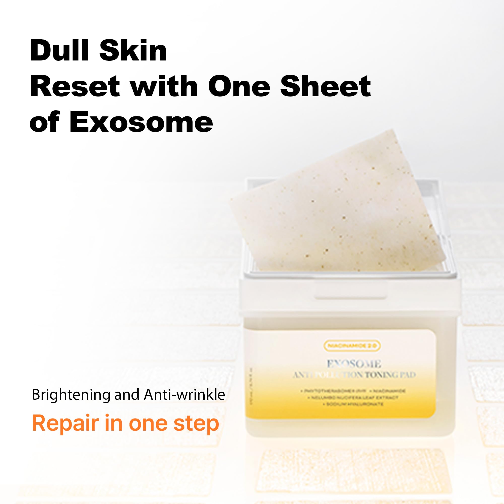APOTHE Exosome Anti-Pollution Toning Pads with Niacinamide & Lotus – Brightening, Hydrating & Exfoliating, 60 Pads (3.38 fl oz)