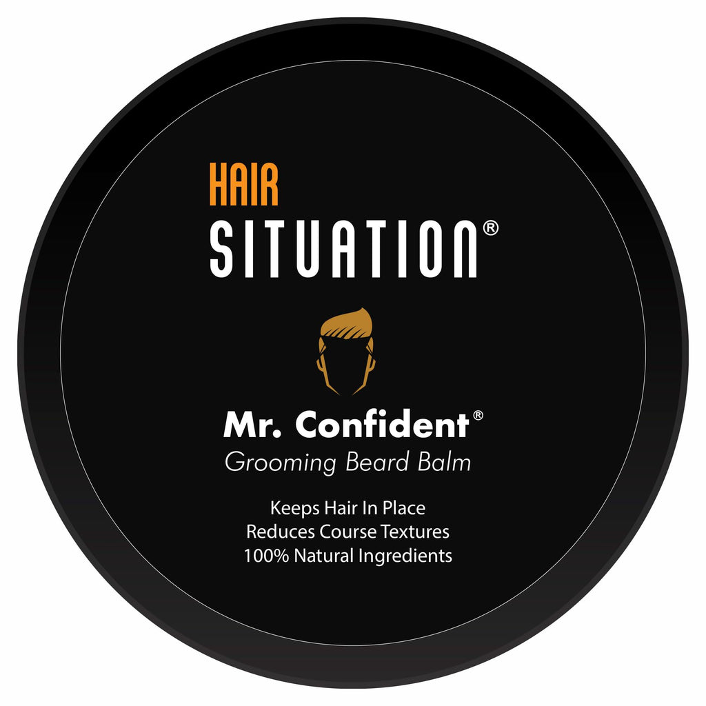 Mr. Confident Beard Balm, Medium Hold, Spiced Woodsy Scent, Beeswax, 2oz