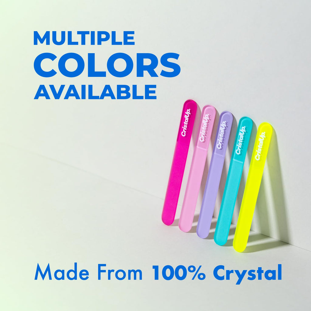 Crystal Nail File 4 in, Glass File Ideal for Purse, Durable, Safe and Gentle on Nails, Perfect for Travel Home, Office and On the Go, Portable Design