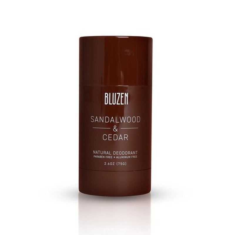 BLUZEN Natural Deodorant - Sandalwood & Cedar Scent, Aluminum-Free, Paraben-Free, All-Day Protection for Sensitive Skin