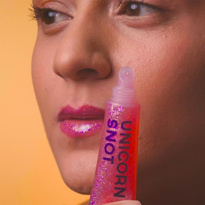 Unicorn Snot Holographic Glitter Lip Gloss - Sparkly Vegan & Cruelty-Free Shine | 0.37 fl oz (Flamingo Pink)
