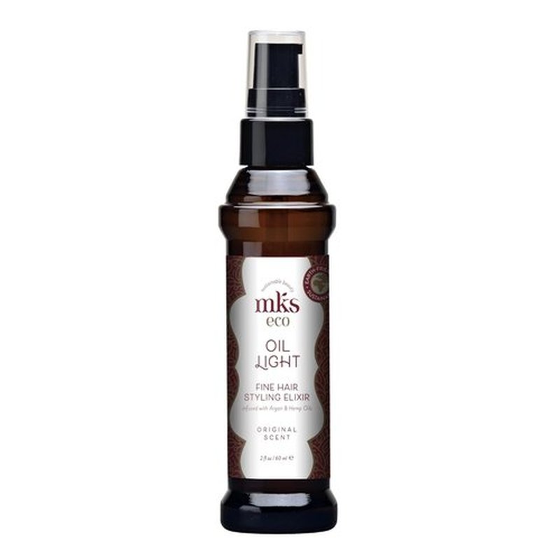 MKS Eco Oil Light | Hair Styling Elixir with Moroccan Argan & Hemp Seed Oils - 2 fl oz - Nourishes & Controls Frizz