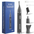 ULAIDO Nose Hair Trimmer for Men, Painless 3 in 1 Grooming Kit for Nose, Ear, Eyebrow & Body Hair, Rechargeable No Pull No Snag Trimming with 3 Waterproof Replacement Heads, Easy Cleansing