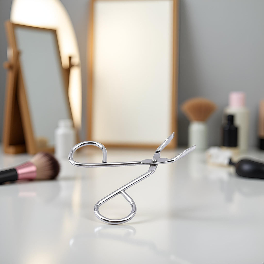 Silver Stainless Steel Eyebrow Tweezers Scissors- Professional Shaped Slant Tip Tweezer Clip Hair Plucker for Hair and Eyebrows Personal Care, Shave and Hair Removal