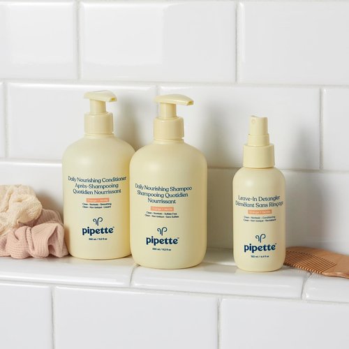 Pipette Daily Nourishing Shampoo and Conditioner Duo, Clean, Tear-Free Shampoo For Kids, Detangling Conditioner For Kids, Sulfate-Free, Paraben-Free, Silicone-Free, Hypoallergenic, Non-Toxic