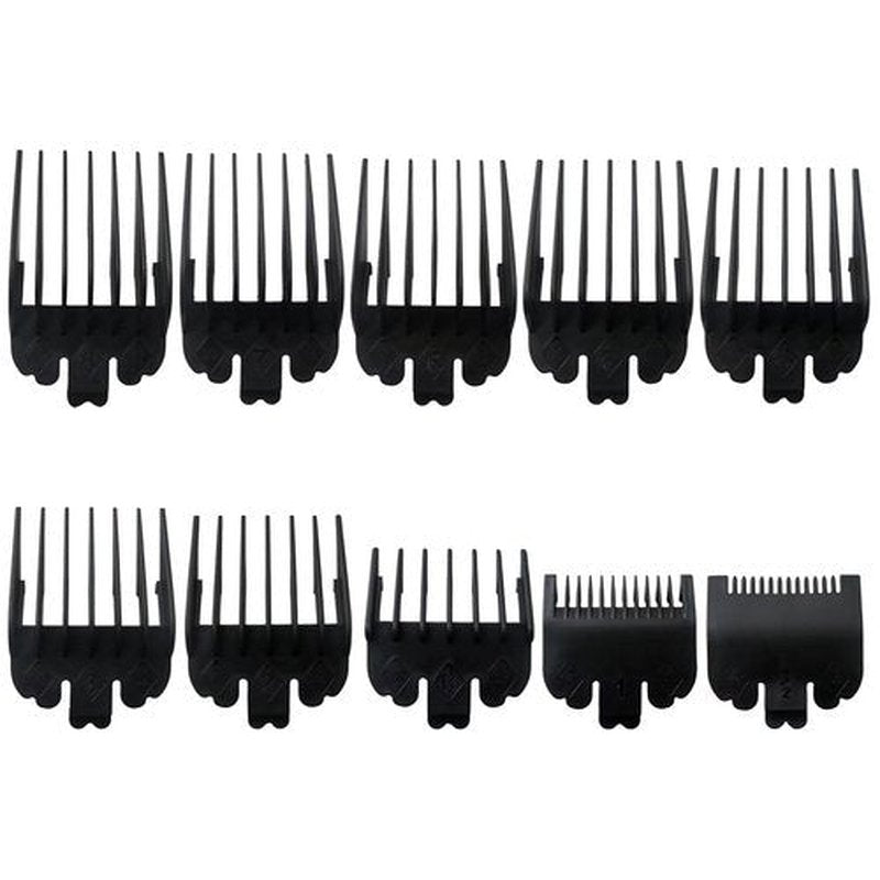 BaBylissPRO Clipper Guards - 10-Pack Attachment Combs for FX870, FX890, FX825, FX673 | Cutting Lengths 1/16-1 Inch