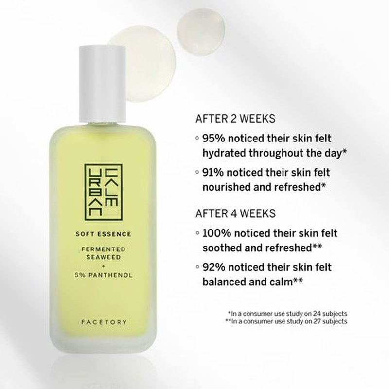 FACETORY Urban Calm Soft Essence Toner for Face, Hydrating, Calming & Moisturizing Skin Care, Facial Toner for Sensitive, Oily, Dry, Aging Skin 30ml