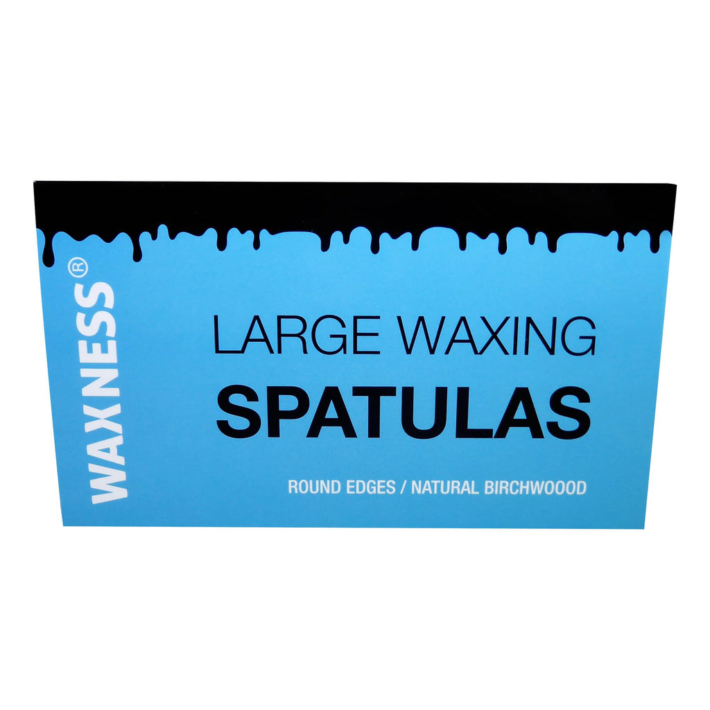 Waxness Wooden Waxing Spatulas 100 Pcs – Rounded Applicator Sticks, for Body & Precision Waxing, Disposable Birchwood – Professional Use