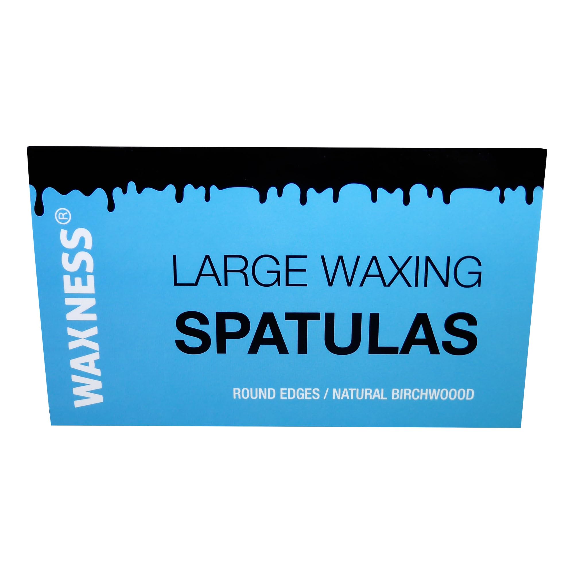 Waxness Wooden Waxing Spatulas 100 Pcs – Rounded Applicator Sticks, for Body & Precision Waxing, Disposable Birchwood – Professional Use