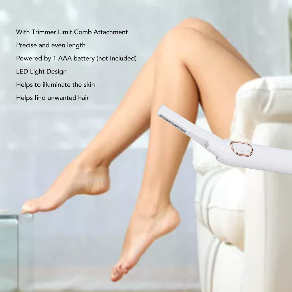 Yinhing Electric Bikini Shaver with LED Light, Electric Epilator, Electric Shaver for Women, Body Hair Trimmer, Body Depilator, Eyebrow Trimmer, Hair Removal Tool, Bikini Line Shaver