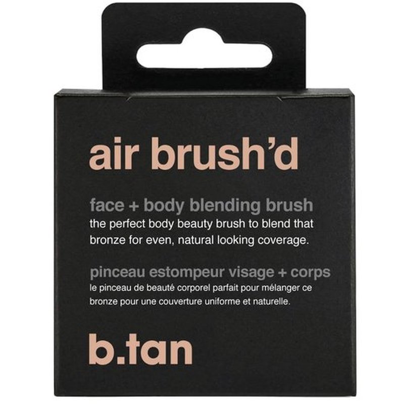 b.tan Self Tanning Kabuki Brush - Flawless Air Brush Applicator for Makeup & Cream, Big Fluffy Angled Top
