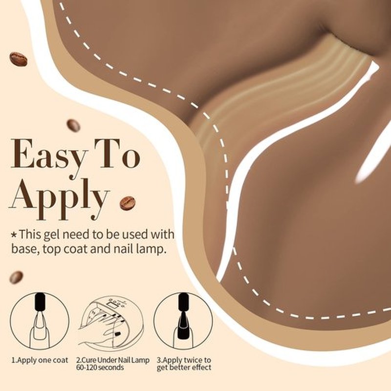 Born Pretty Gel Nail Polish 6 Colos,Nude Brown Skin Tone,Roasted Chestnuts Chocolate Gel Polish Collection Neutral Beige Khaki Gel Polish Kit All Seasons Nail Art Manicure DIY for Home Salon