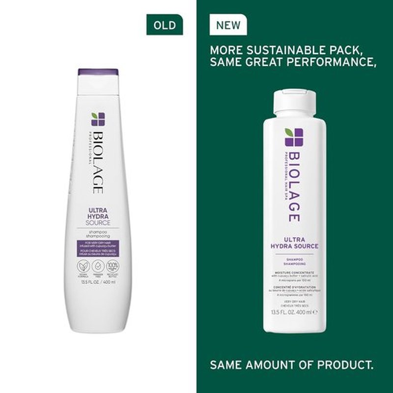 Biolage Ultra Hydra Source Shampoo & Conditioner Set | Deeply Hydrates, Controls Frizz & Adds Shine for Very Dry Hair, Silicone-Free & Vegan