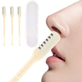 Synsoklip Manual Nose Hair Trimmer for Man & Woman,Trimmer for Nose Hair,Waterproof,Stainless Steel with Brush,Nasal Clippers (Yellow, 3 Pcs)