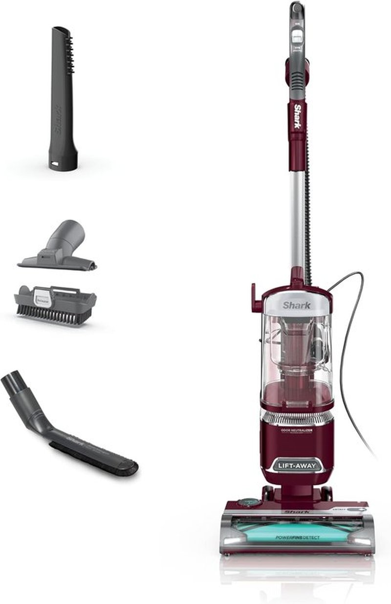 Shark DETECT Lift-Away Corded Upright Vacuum - Self-Cleaning Brushroll & Anti-Allergen Seal | Burgundy