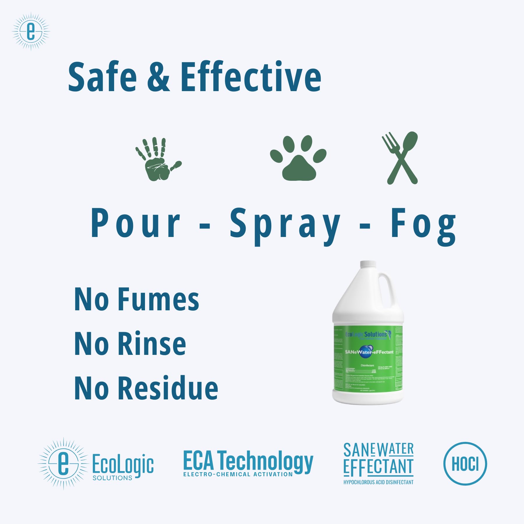Ecologic Solutions Inc. SANeWater-eFFectant: Non-Toxic Hypochlorous acid (HOCl)