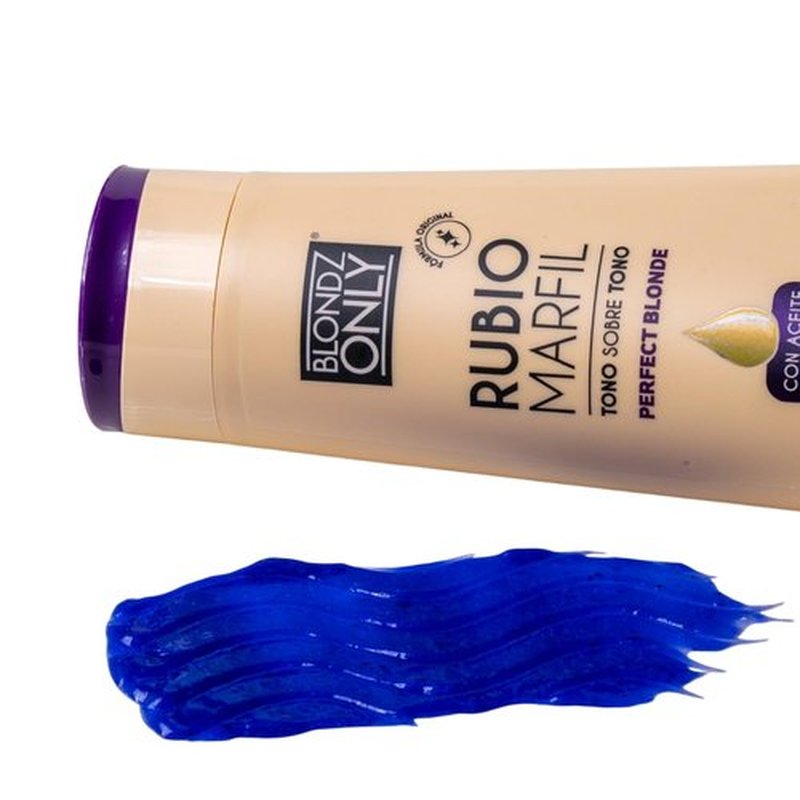 Rubio Marfil Purple Toning Hair Mask - Eliminates Brassiness & Neutralizes Yellow Tones | 11.8 Fl Oz