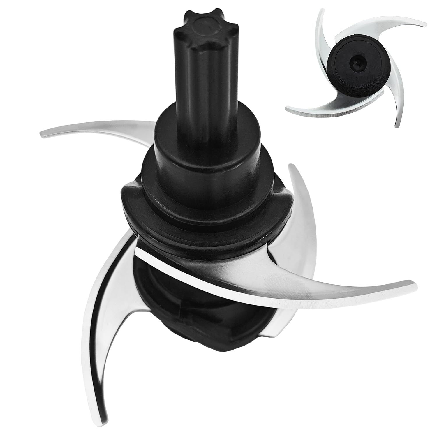 for Ninja Food Chopper Express Chop Blade, Replacement Parts Compatible with Ninja NJ110GR NJ100 NJ100WM Food Processor 16-Ounce Bowl, Express Chopper Blender Attachment Accessories