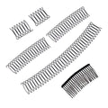 Teeth Hair Clip Combs, Metal Hair Side Combs U shaped Hair Finishing Fixer Comb Pins Material All Weather Retention Different Hairstyles for Women (black)