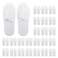 16 Pack Premium Spa Slippers Cooling Breathable Design Non Slip for Hotels Travel Home Use Bulk Value Set with Transparent Pouch（white）