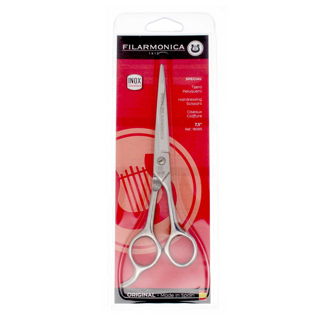 Filarmonica 7.5” Professional Hair Cutting Scissors - Serrated Blade - Stainless Steel Barber Shears - Hair Cutting Scissors for Salons & Barbers