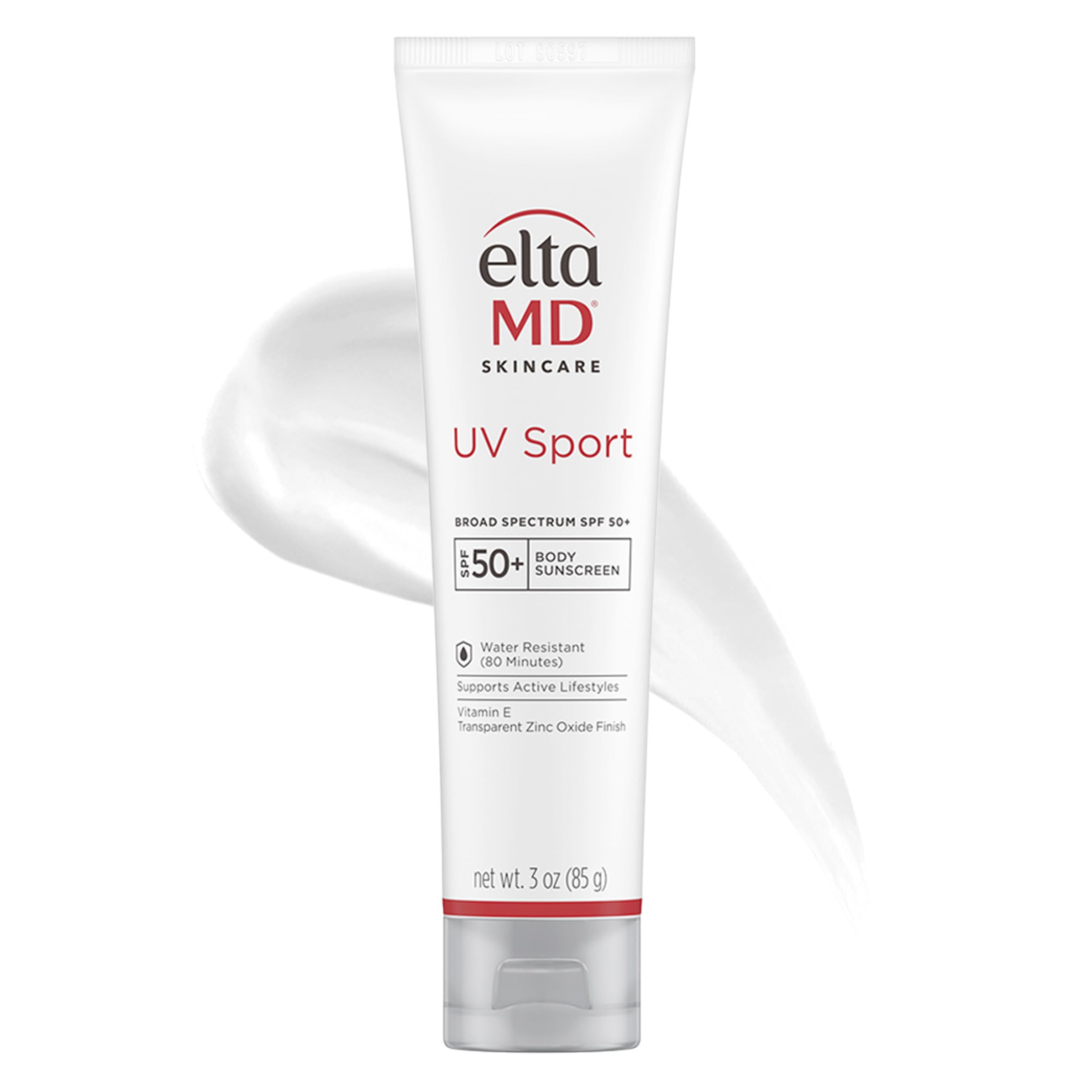 EltaMD UV Sport Sunscreen Lotion SPF 50 - Face and Body Sunscreen SPF 50, Water & Sweat Resistant, Zinc Oxide Formula for Active Lifestyles, 3 oz