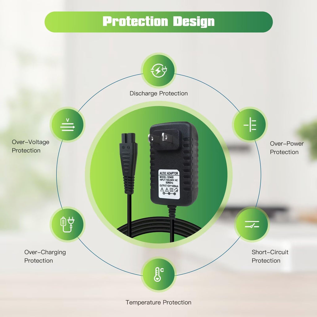 WELURE Charger Replacement for Remington Shaver Electric Razor Power Cord Adapter Fits Models F-7790, F7800, F-7800, FR730 (1.5m)