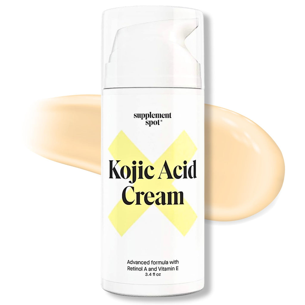Supplement Spot Kojic Acid Cream for Dark Spots, Retinol A & Vitamin E Dark Spot Treatment for Women - Anti-Aging & Even Skin Tone – Natural Kojic Acid Face Cream for Women, 3.4 Oz