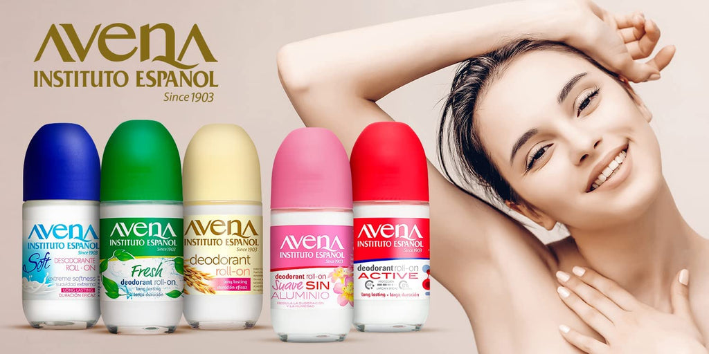 Instituto Espanol Avena Deodorant Roll-On Fresh, Anti-Perspirant, Long-Lasting, Non-Alcohol, Oat Extract, 2-Pack of 2.53 FL Oz Each