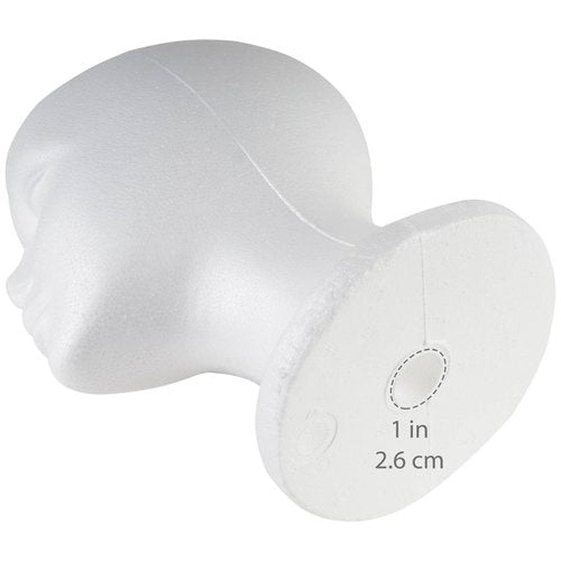 SHANY Styrofoam Model Heads ,Hat Wig Foam Mannequin Female Wig Head Stand ,Mannequin Head for wigs , Wig Holder - Round Base , 10.5 Tall with 20 1/2 Inches Circumference Female Mannequin Head -1 Piece
