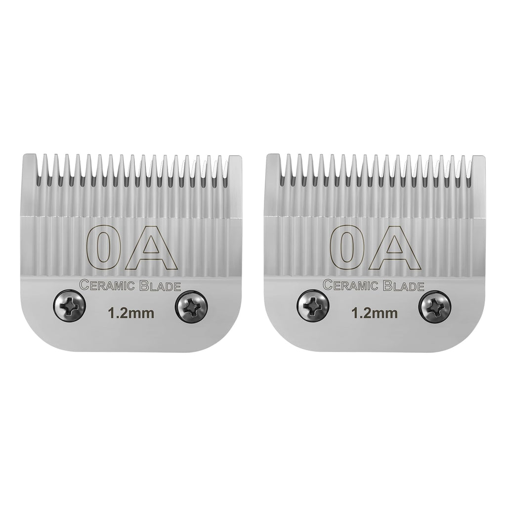 0A Detachable Replacement Ceramic Blades Set,Cut Length 3/64-Inch,compatible with Andis/oster Classic 76/Star-Teq/Power-Teq/A5 Clipper (2 Pack)