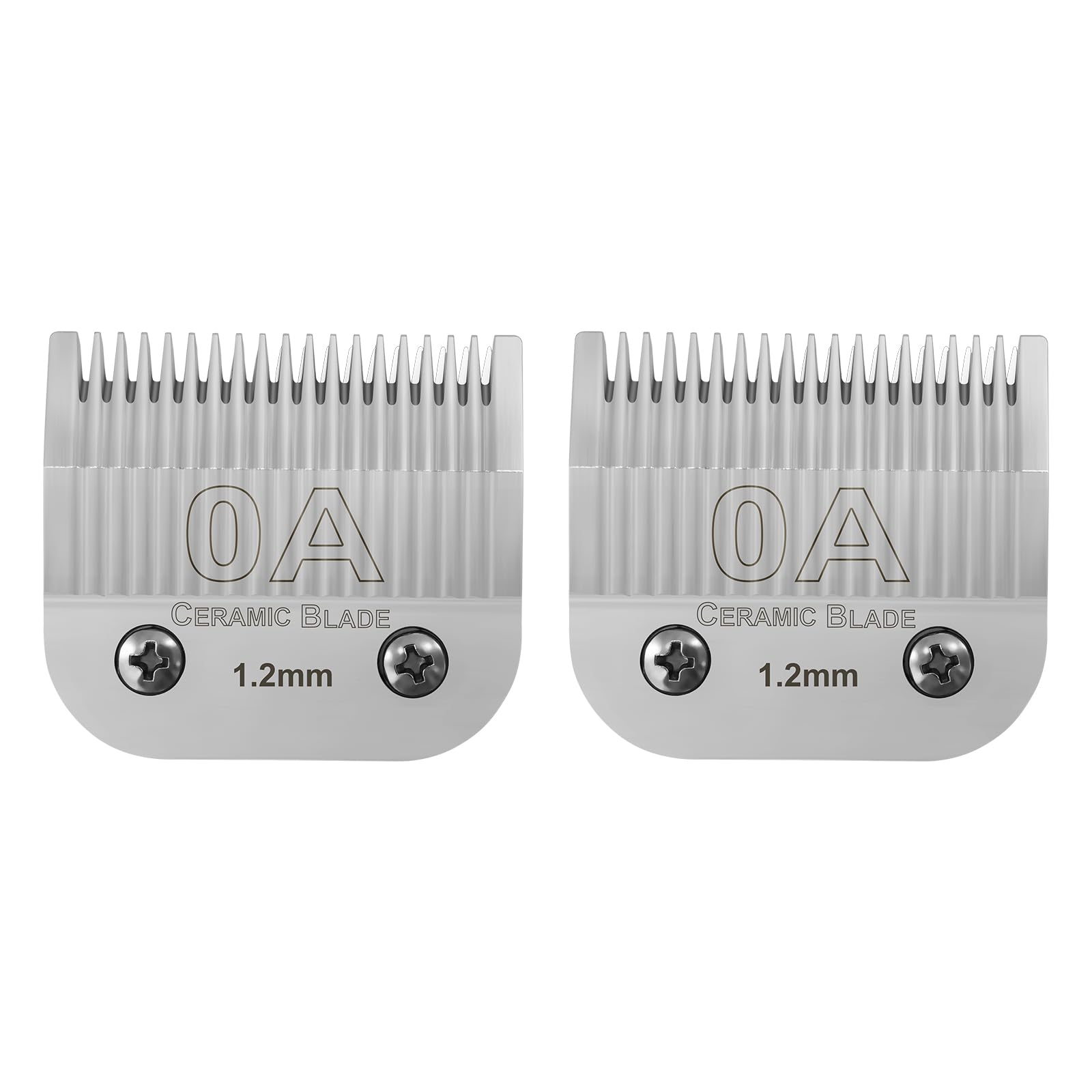 0A Detachable Replacement Ceramic Blades Set,Cut Length 3/64-Inch,compatible with Andis/oster Classic 76/Star-Teq/Power-Teq/A5 Clipper (2 Pack)