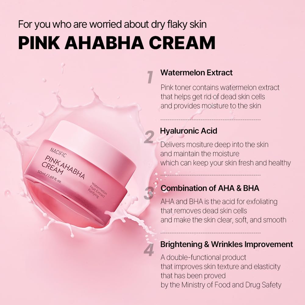 NACIFIC Pink AHA BHA Facial Cream 50ml