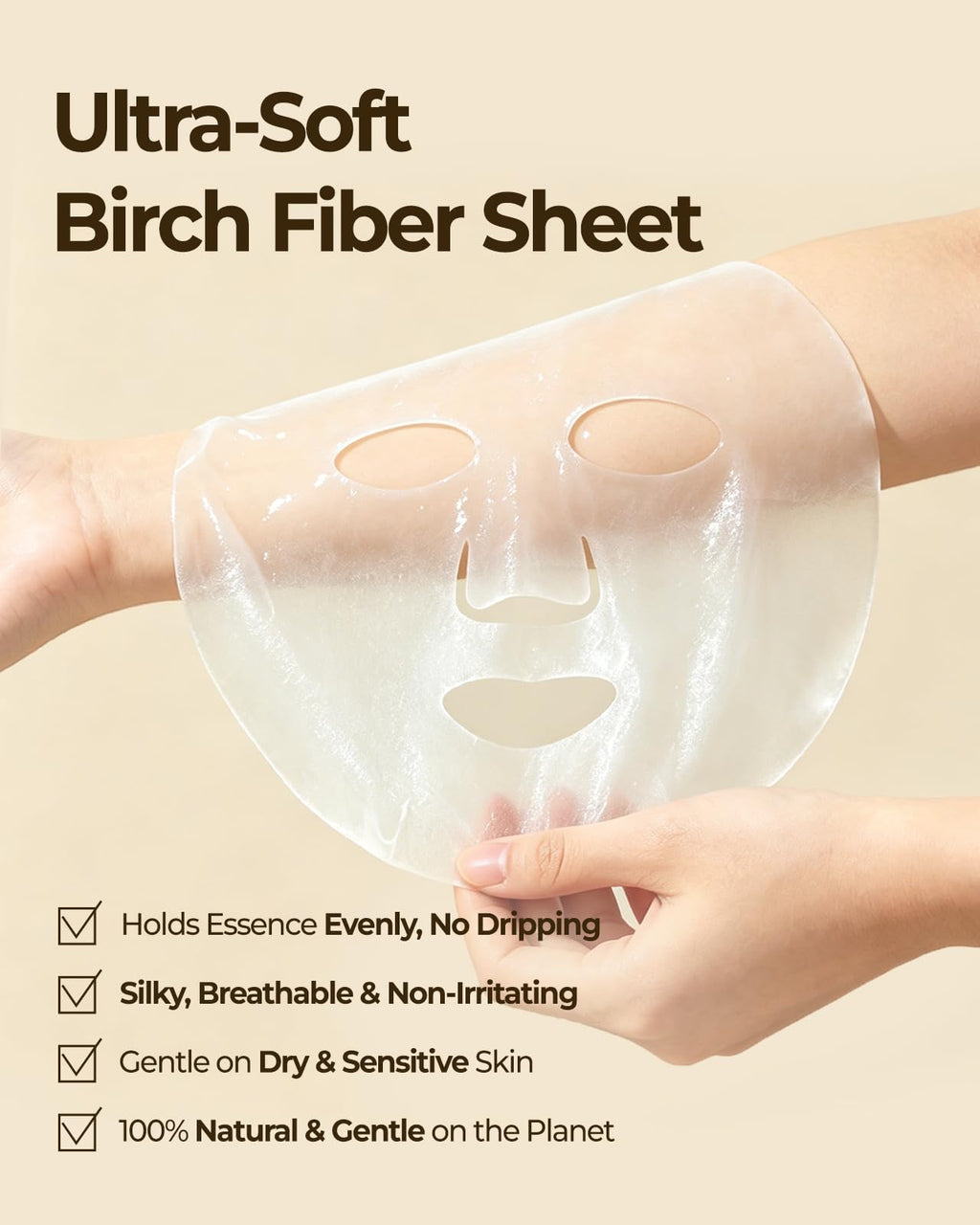 Wokatta Rice Face Mask Glass Skin, Fermented Rice Sheet Mask Pack of 5 for Radiant & Nourishing, Soothing, Smooth, Hydrating Face Masks for Dry Sensitive Skin, Gentle, Vegan Face Masks Skincare