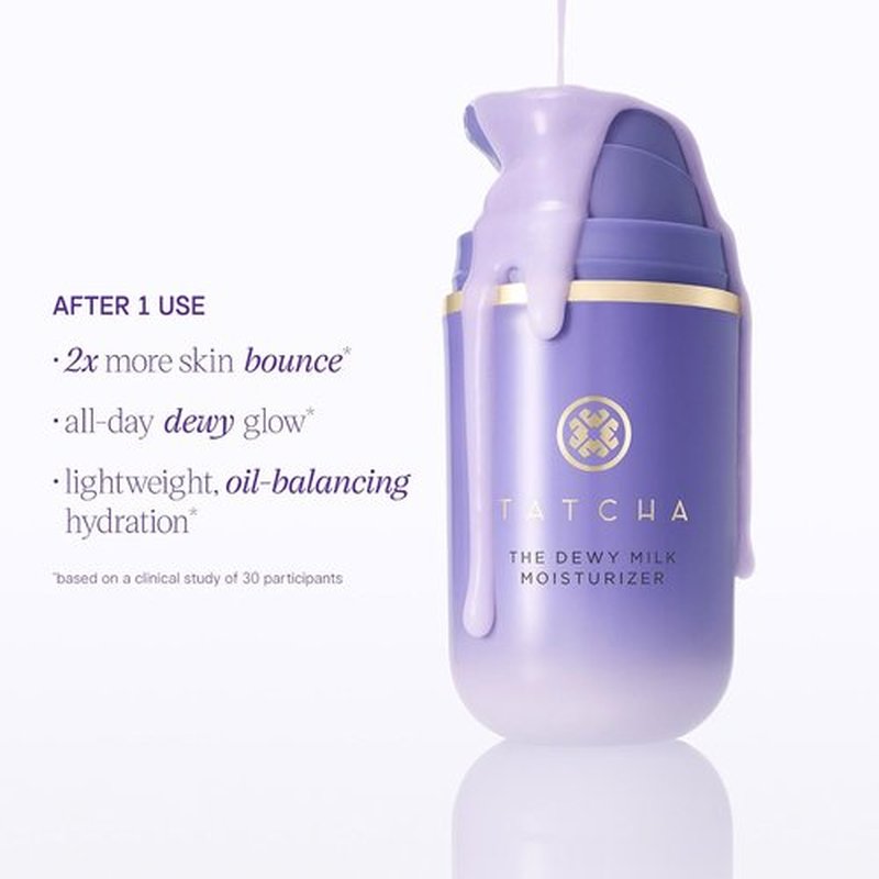 Tatcha Dewy Milk Moisturizer - Lightweight Oil-Balancing Hydration for Bouncy Skin & Lasting Glow