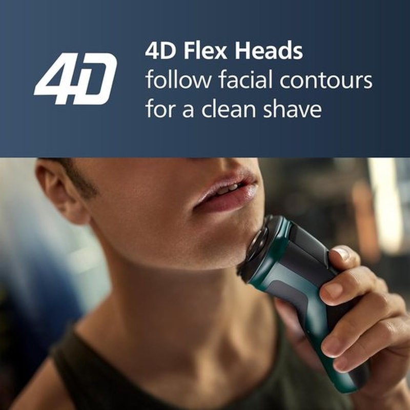 Philips Norelco Electric Shaver 2600 Series - Wet & Dry Use, Pop-Up Trimmer, Dark Forest Green, Model X3052/91
