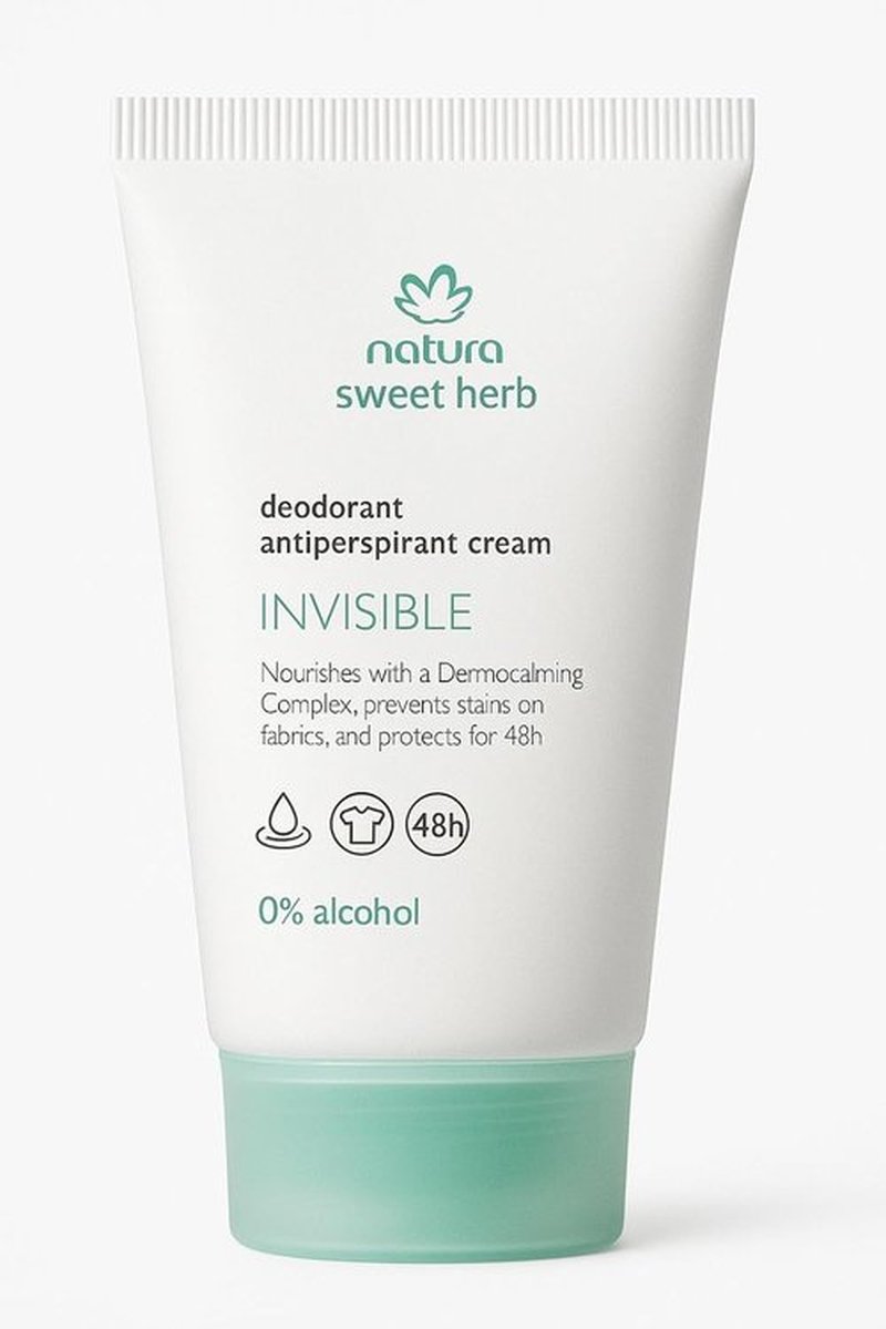 Natura Erva Doce Invisible Antiperspirant Deodorant Cream - 48-Hour Alcohol-Free Protection, 2.70 Fl Oz