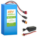 VATOSO 48V 10AH Lithium Ebike Battery with 30A BMS,W/ 2A Charger and Cabled Connector, Compatible with 100W-1000W Motors, for Electric Bikes, Scooters, ATVs, Electric Dirt Bikes and DIY Projects