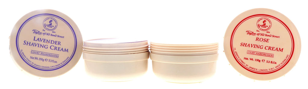 Taylor of Old Bond Street Shave Cream - 2 Pack 5.3 0z Each Choose Your Scents! (Rose and Lavender)