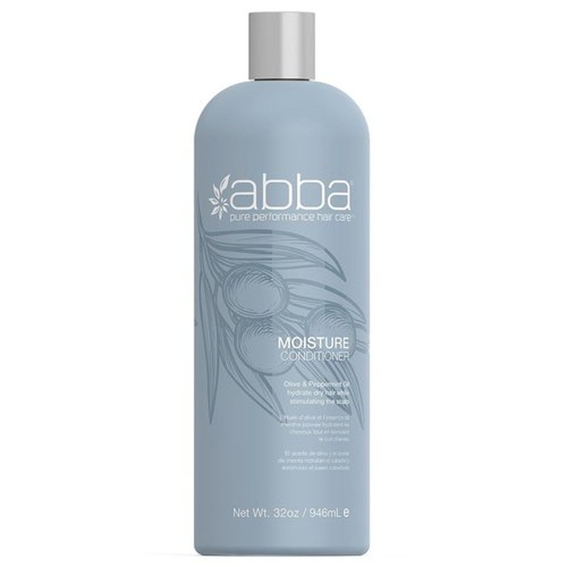 ABBA Pure Moisture Conditioner - Nourishing Olive Butter & Peppermint Oil Formula