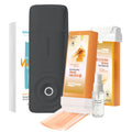 Waxing Kit for Women & Men, Waxfans Honey Roll On Wax Kit for Hair Removal at Home, with 1 Wax Cartridge & 50 waxing Strips, Lasts 4-6 Weeks, All Skin Types.