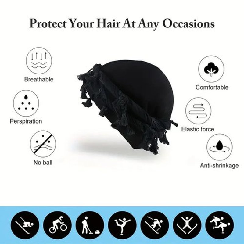 Gturytr Turban for Men Vintage Twist Head Wraps Durag Satin Lined Halo Turban for Women Modal and Satin Scarf Tie (Camouflage-Grey&White, m)