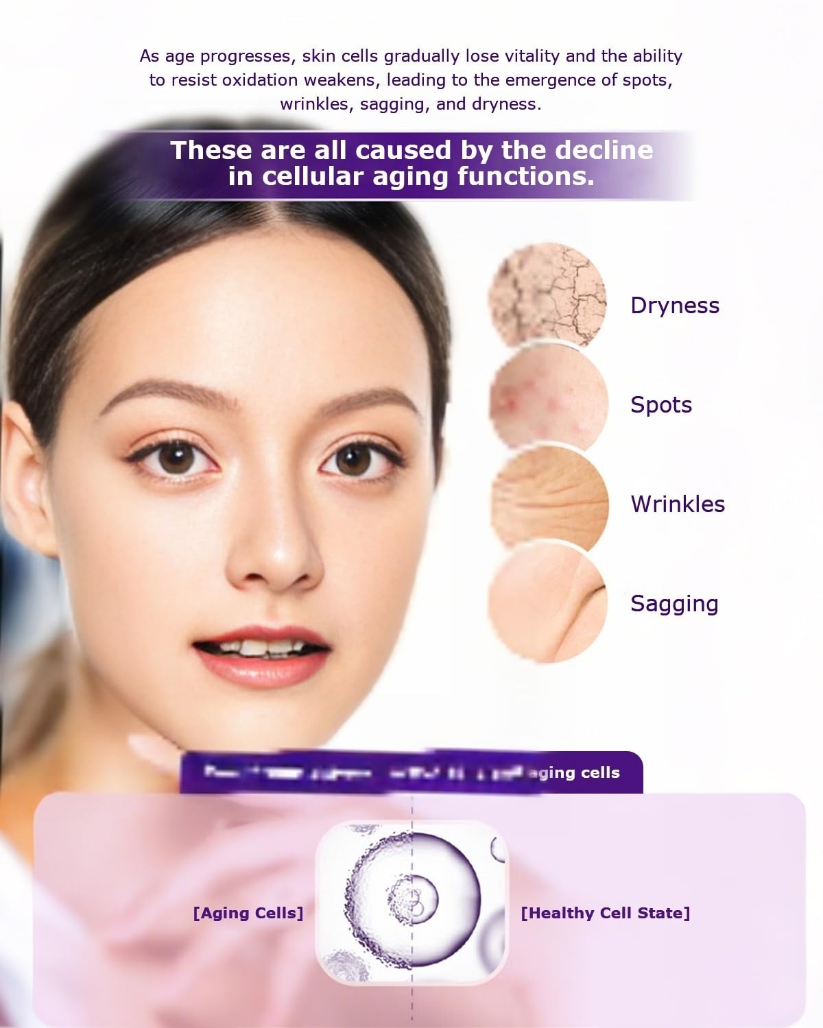 ESTHELIV Cellular Skin Recovery Supplement Hit The Root of Skin Aging PQQ Reduces Pigmentation and Wrinkles Improves Skin's Elasticity and Moisture Balance