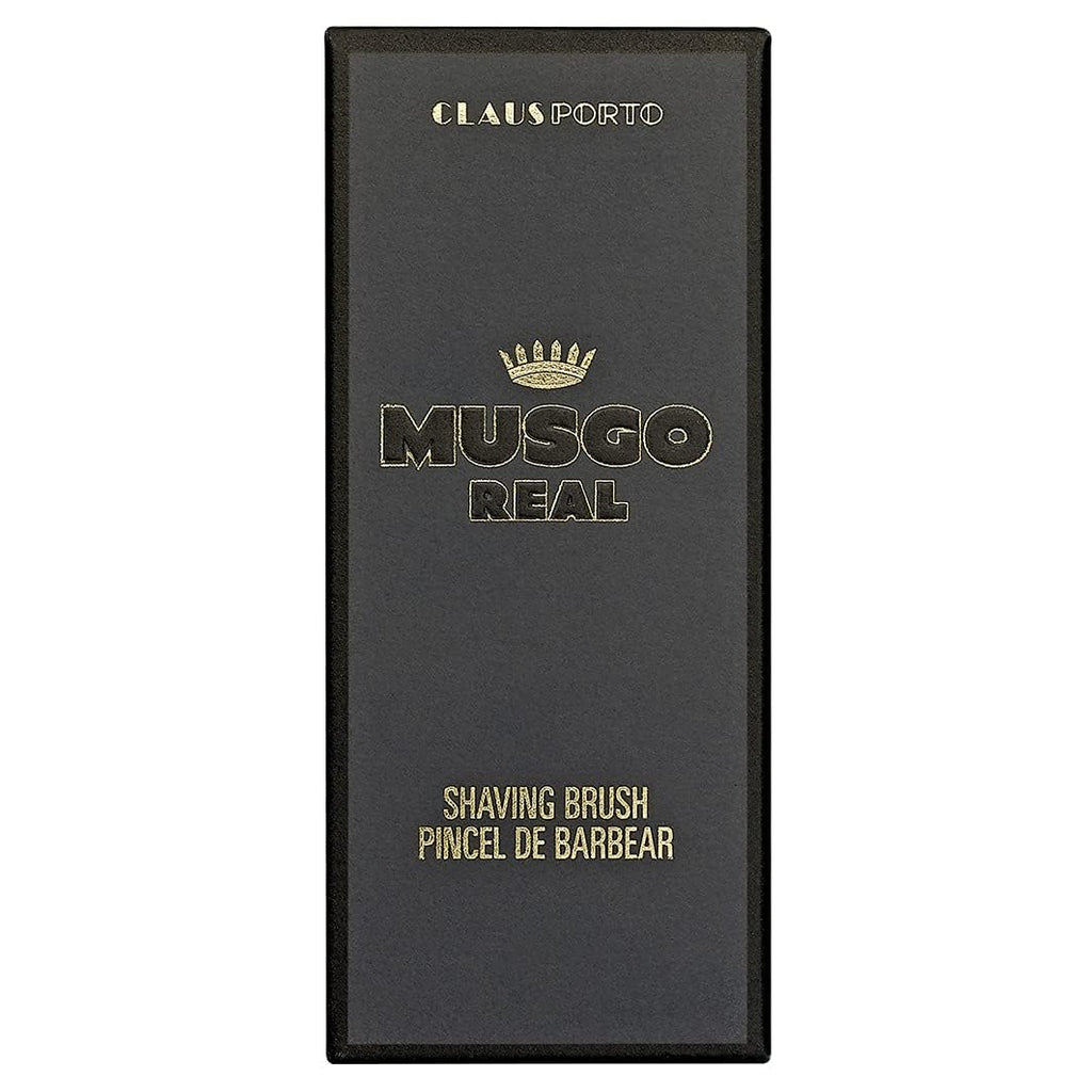 Claus Porto - Musgo Real Shaving Brush | Wood + Metal Handle | Handmade, Soft, Synthetic Bristles