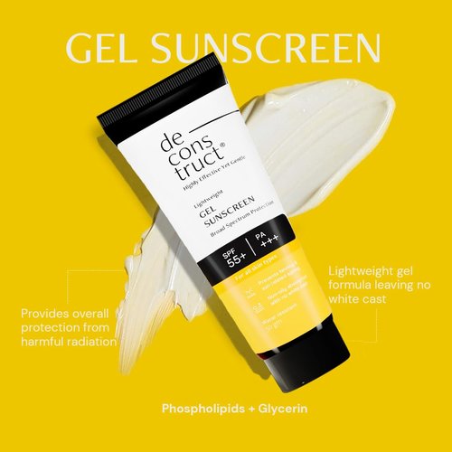 Deconstruct Glow Guard Duo - Brightening Lip Balm & SPF 50+ Gel Sunscreen | 4g + 50g | Perfect for All Skin Types