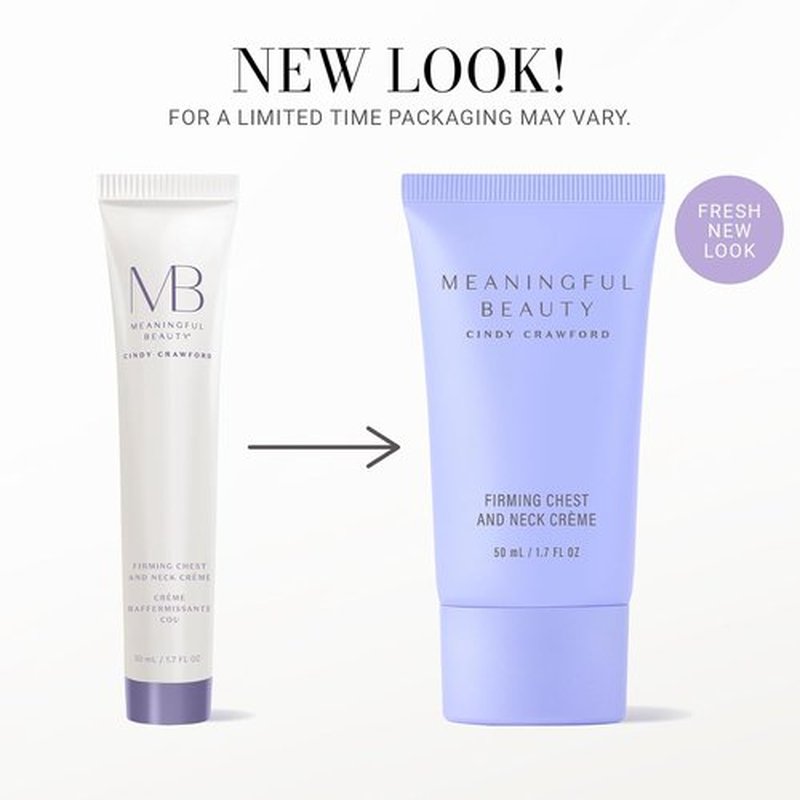 Meaningful Beauty Firming Chest & Neck Crème - Tightening Treatment with Vitamin C & Hyaluronic Acid | 1.7 Ounce