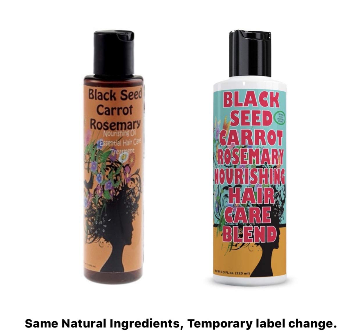 SweetSunnah Natural Black Seed and Carrot Rosemary Hair Growth Oil Formula 5 fl oz (150 ml)